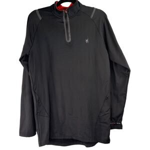 Spyder Active ProW=B Black Long Sleeve Pullover 1/4 Zip